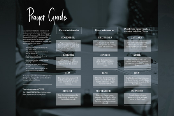 Prayer Guide: The Call 2023–2024